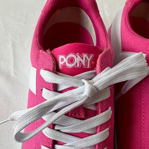 Women's Pony Pink and White Top Star Lo-Core Canvas Sneakers, Size 8.5, EC! - Picture 11 of 12